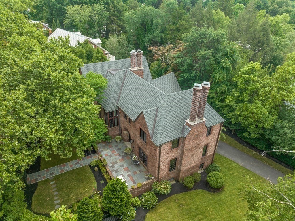 9 Penniman Road Brookline, MA 02445 - Photo 29 of 35 an aerial view of a house having yard