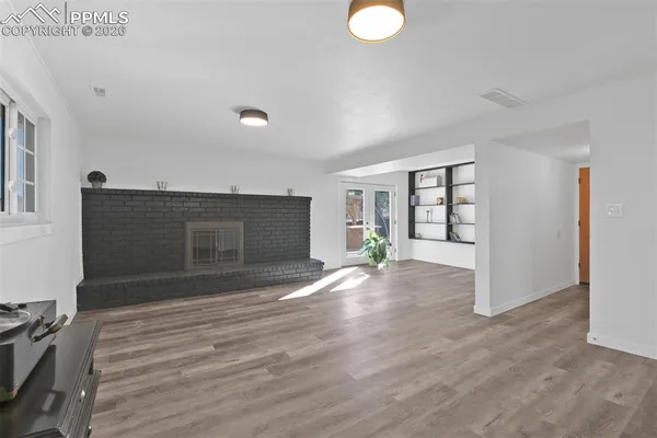 an empty room with a window