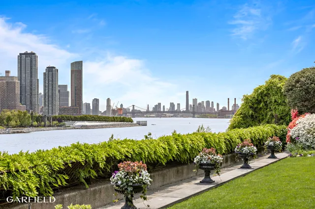 a view of a flower in front of a building