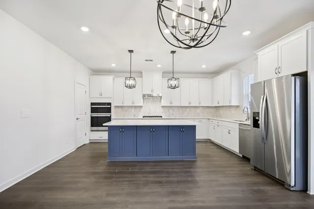 an empty room with closet area