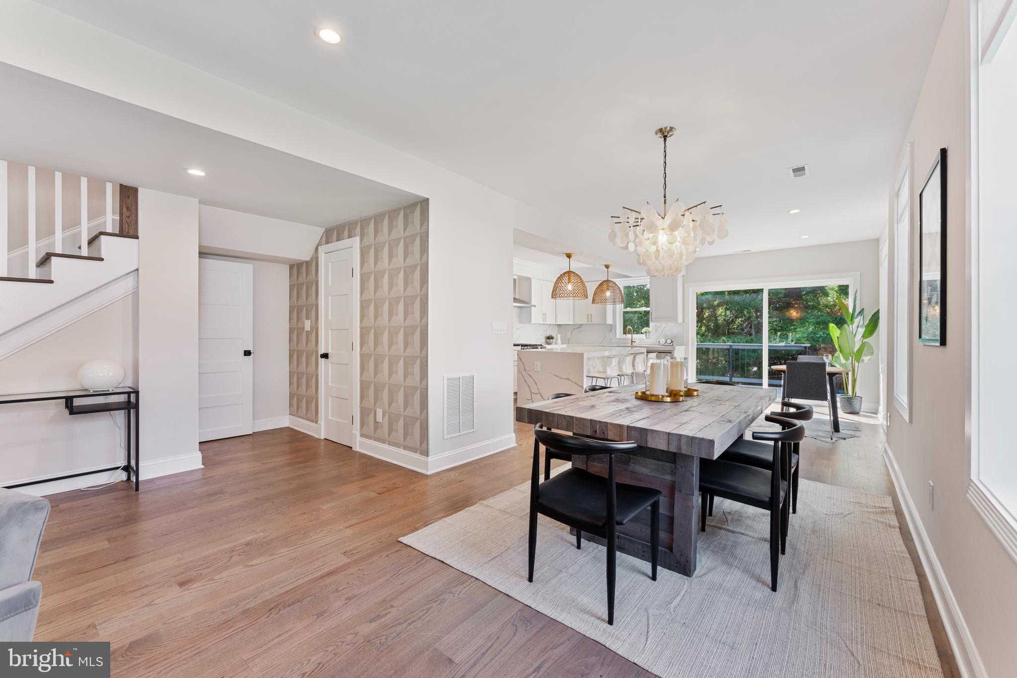 1524 Allison Street Northwest Washington, DC 20011 - Photo 10 of 85 a view of a dining room with furniture window and wooden floor