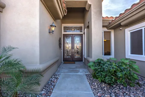 a view of a front door of the house