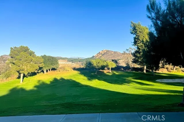 a view of an ocean with a big yard