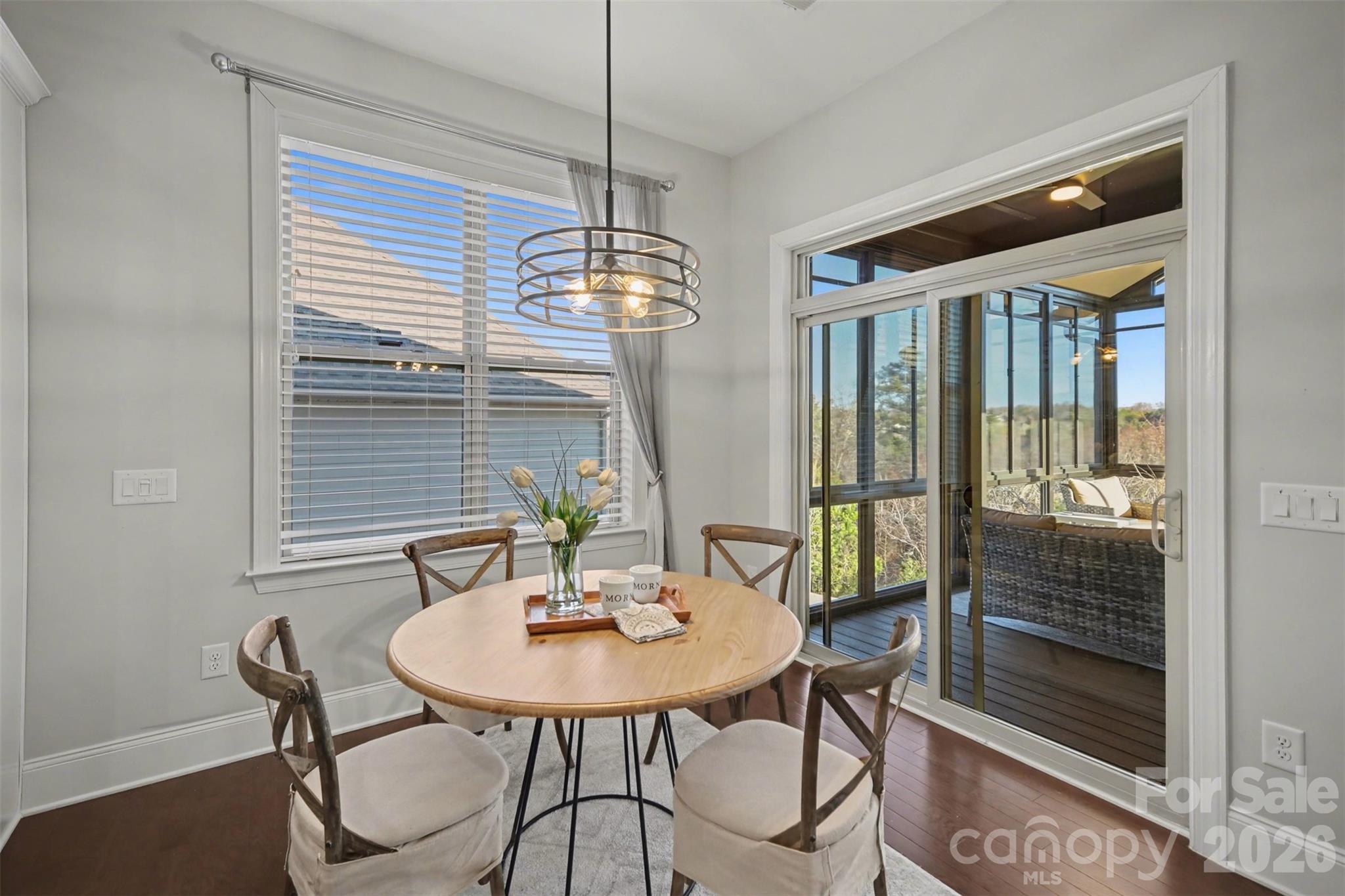 15828 Vale Ridge Drive Charlotte, NC 28278 - Photo 12 of 33 a view of a dining room with furniture window and outside view
