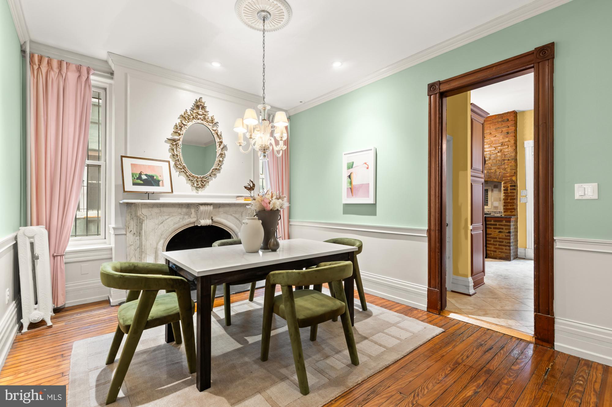 1519 Kingman Place Northwest Washington, DC 20005 - Photo 5 of 25 a view of a dining room with furniture window and wooden floor