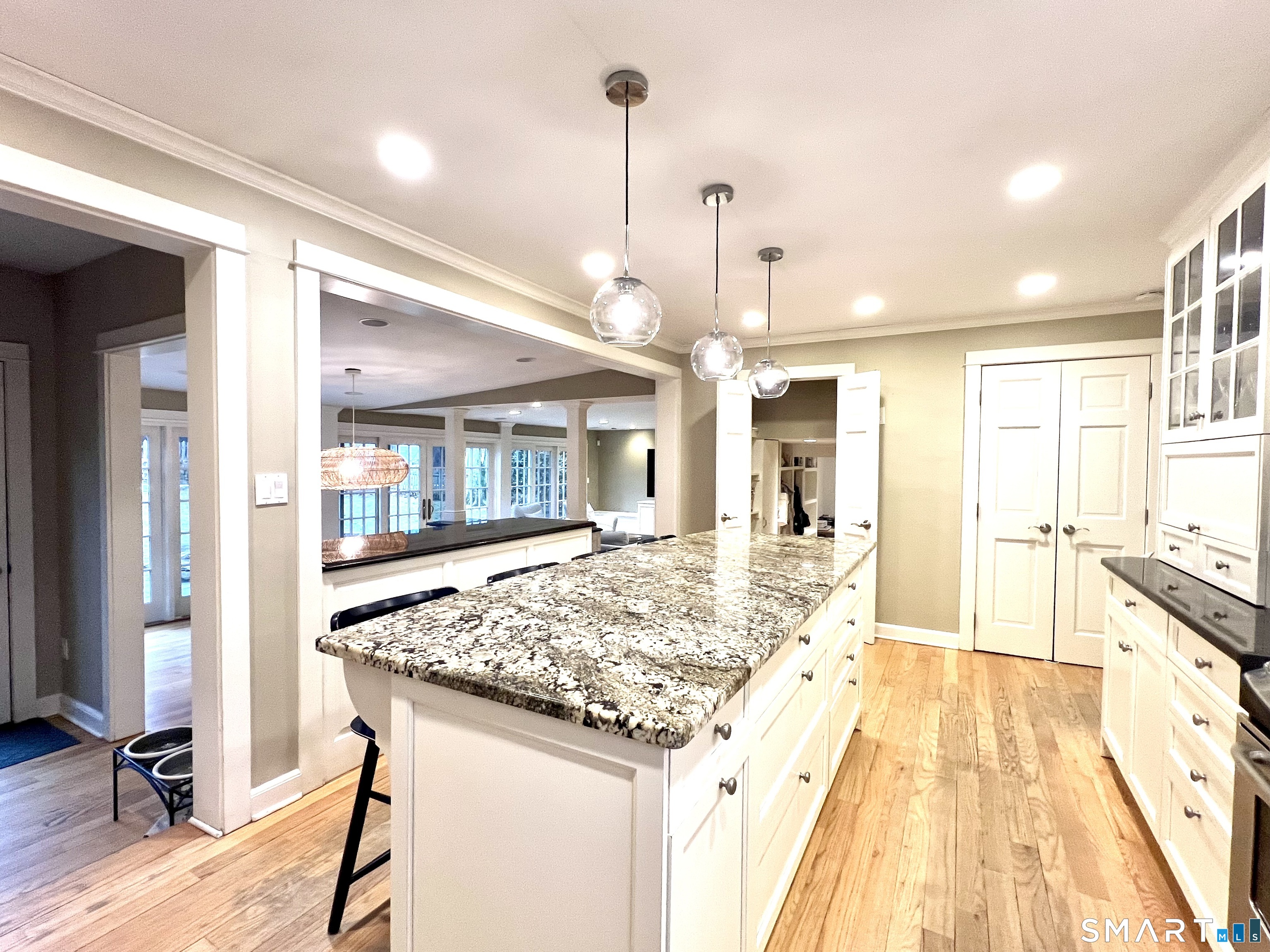 14 Laforge Road Darien, CT 06820 - Photo 10 of 35 a spacious bathroom with a granite countertop sink and a large mirror