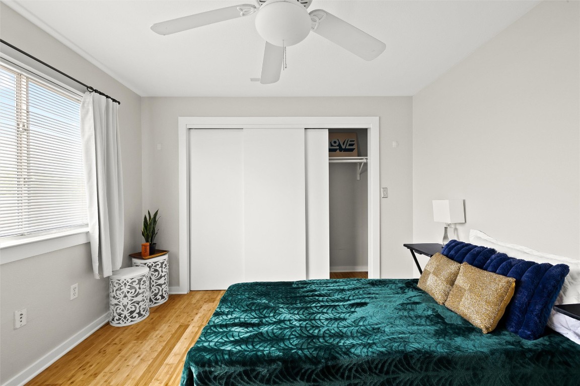 2200 Dickson Drive, Unit 108 Austin, TX 78704 - Photo 15 of 34 a bedroom with a bed and a window