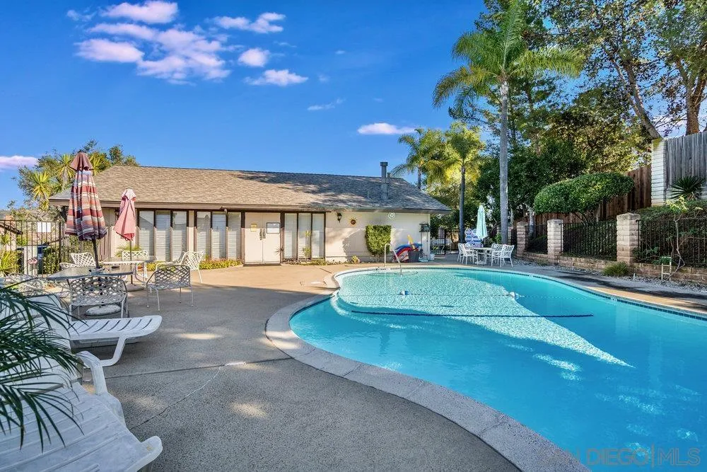 749 Nob Circle Vista, CA 92084 - Photo 22 of 23 a view of a house with swimming pool and sitting area
