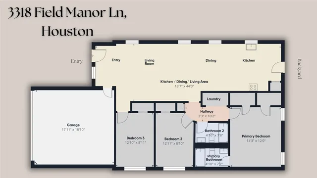 $2,100 | 3318 Field Manor Lane, Houston, TX 77047