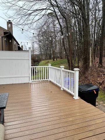 a view of deck space and deck