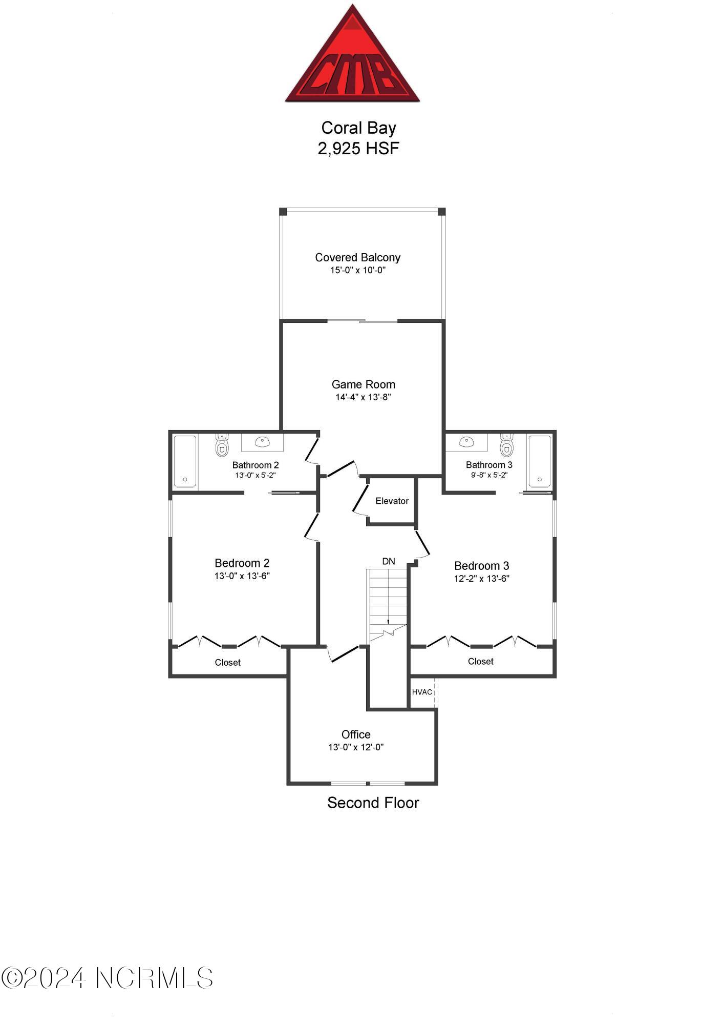 401 Salt Mdw Court Holly Ridge, NC 28445 - Photo 46 of 47 Coral Bay Floorplan_Page_2