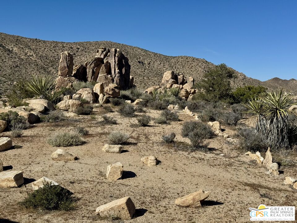 900 Parson Ranch Road Landers, CA 92285 - Photo 2 of 14 a view of a dry yard with trees