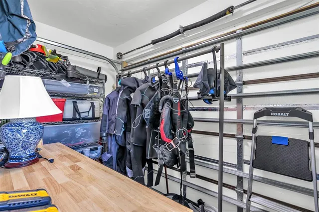 a view of a garden with a lake