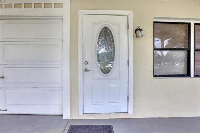 a front view of a house with entryway