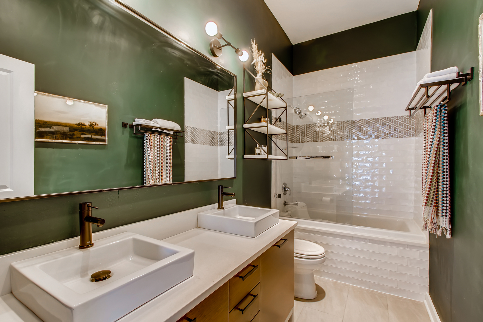 3744 West George Street, Unit D Chicago, IL 60618 - Photo 19 of 30 a bathroom with a sink and mirror with toilet