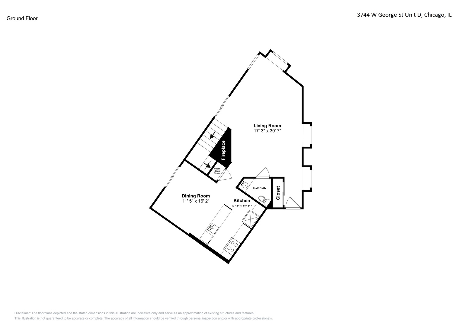 3744 West George Street, Unit D Chicago, IL 60618 - Photo 29 of 30 a picture of floor plan