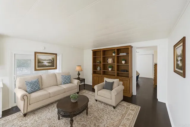 a view of kitchen with wooden floor