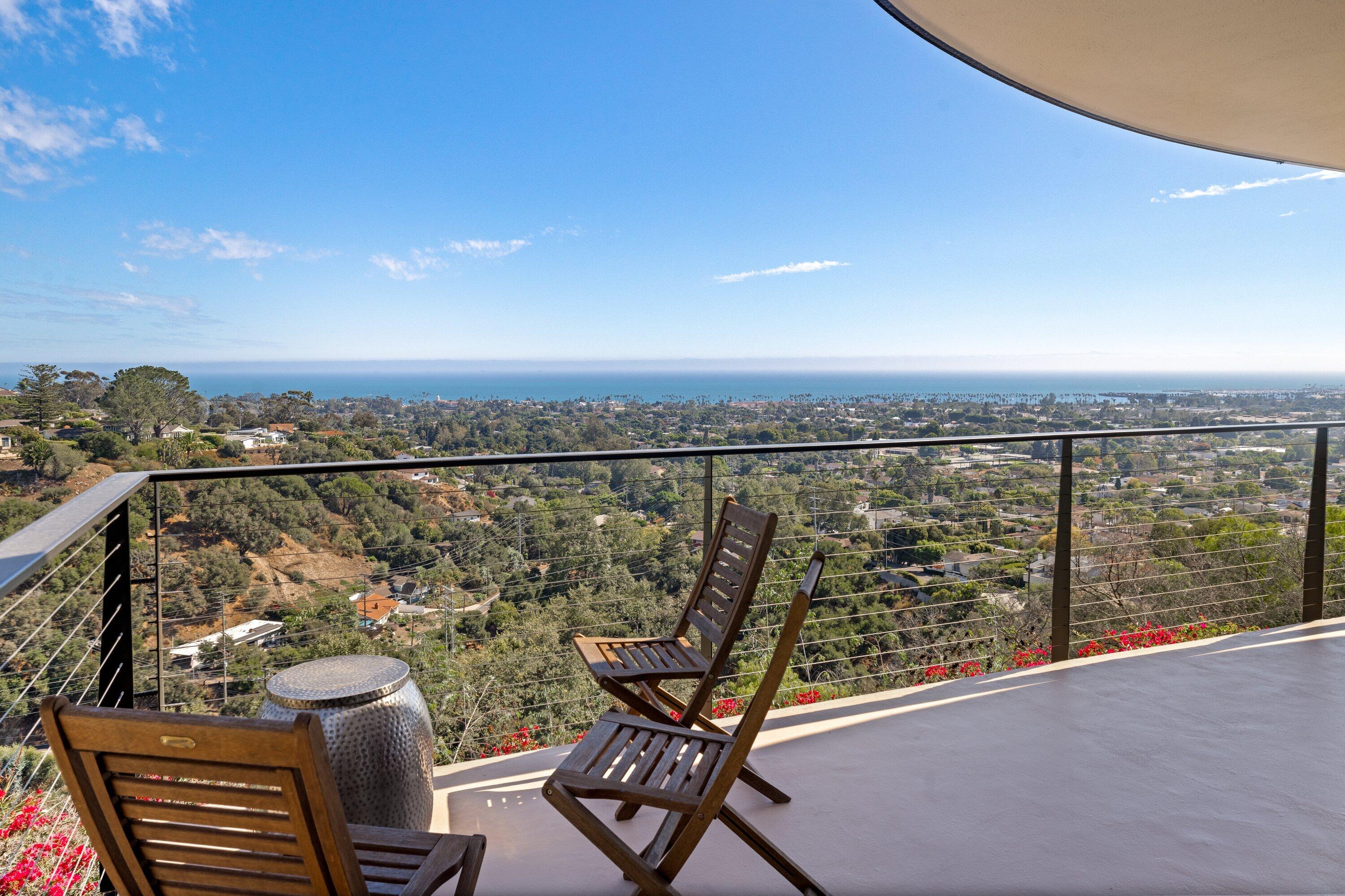 128 Las Alturas Road Santa Barbara, CA 93103 - Photo 27 of 34 a view of a balcony with an ocean view