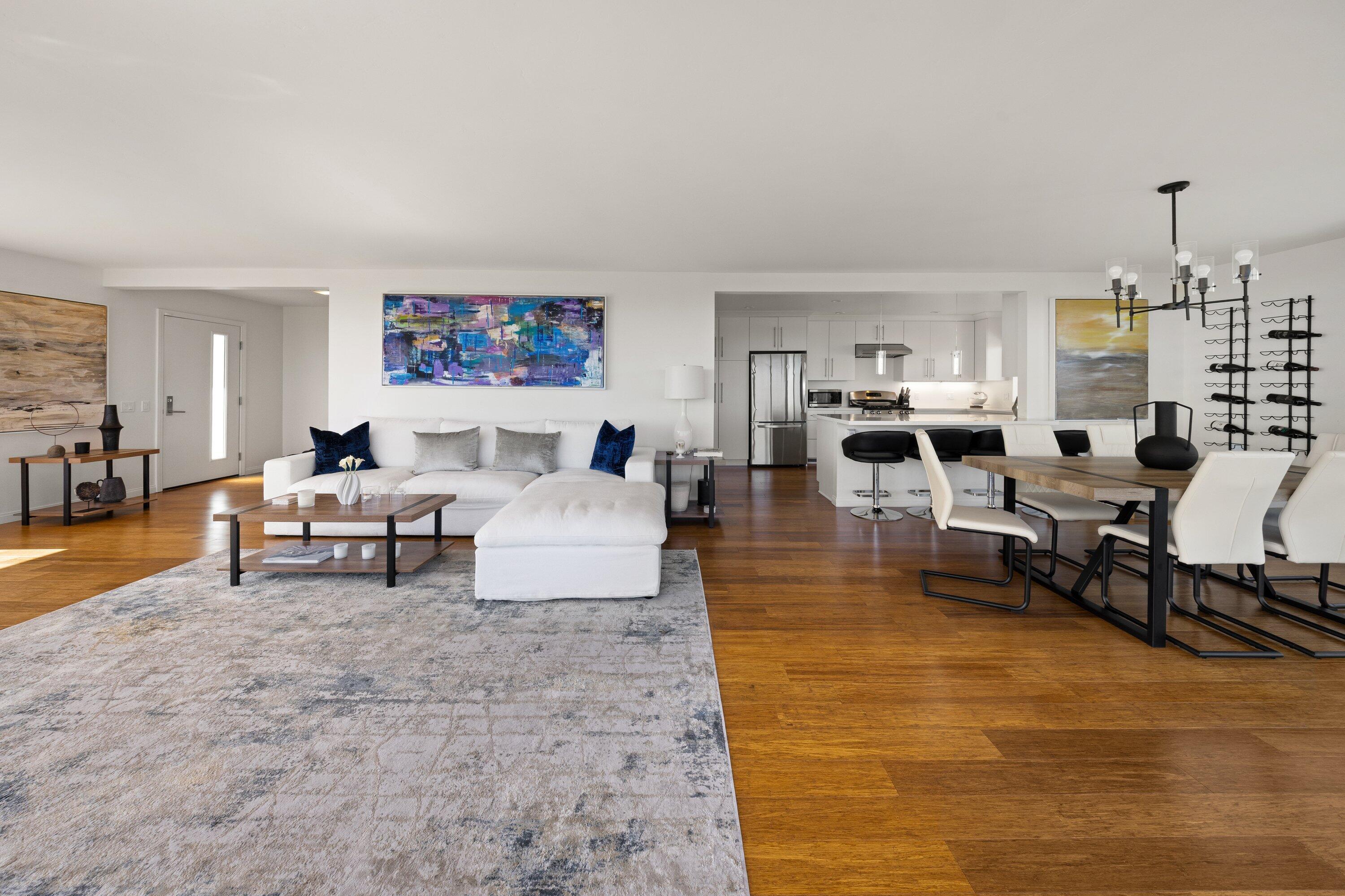 128 Las Alturas Road Santa Barbara, CA 93103 - Photo 7 of 34 a living room with fireplace furniture and a chandelier