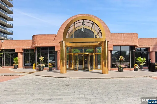 a view of a building with door