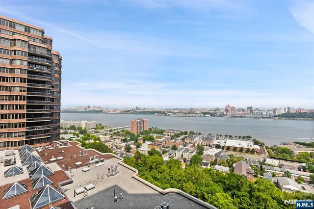 a view of lake with city view