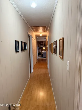 a view of a garage with storage