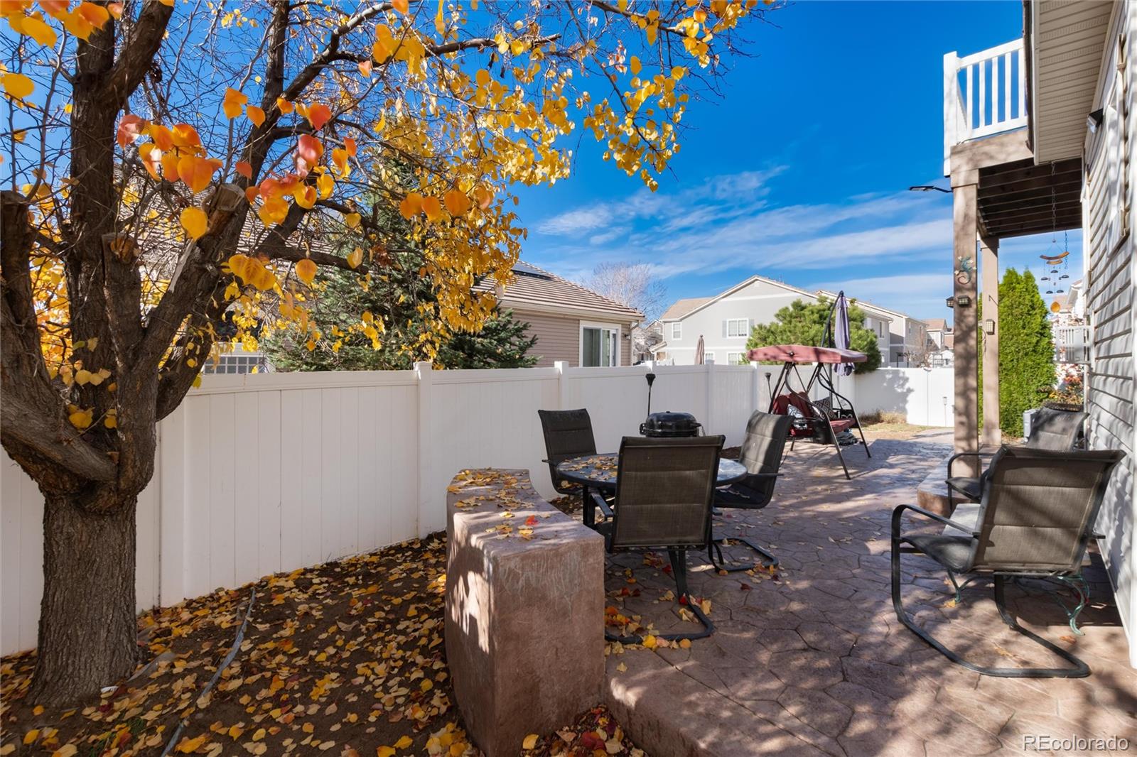 5293 Malaya Street Denver, CO 80249 - Photo 41 of 44 a view of a patio with table and chairs and couches