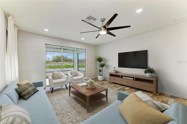 a bathroom with a sink vanity and a mirror
