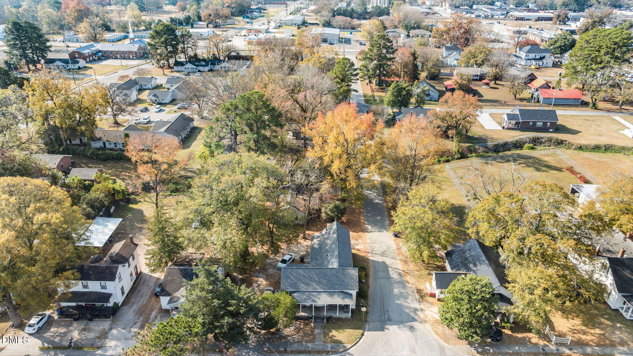 300 Devane Street Clinton, NC 28328 - Photo 37 of 39 an aerial view of residential houses with outdoor space