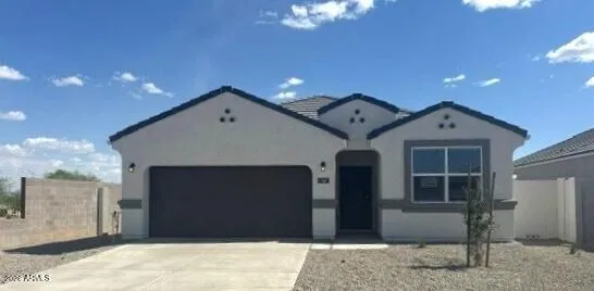 a front view of a house