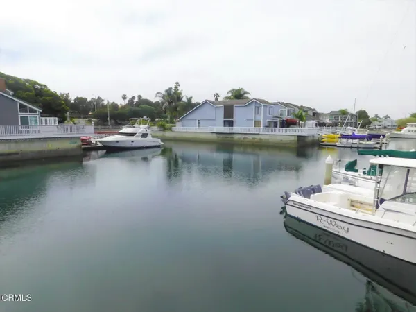 a view of a lake with houses