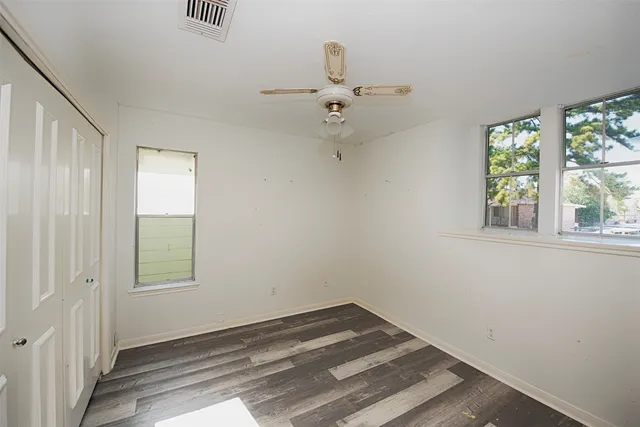 an empty room with a window