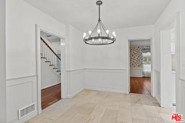 a view interior of a house and chandelier