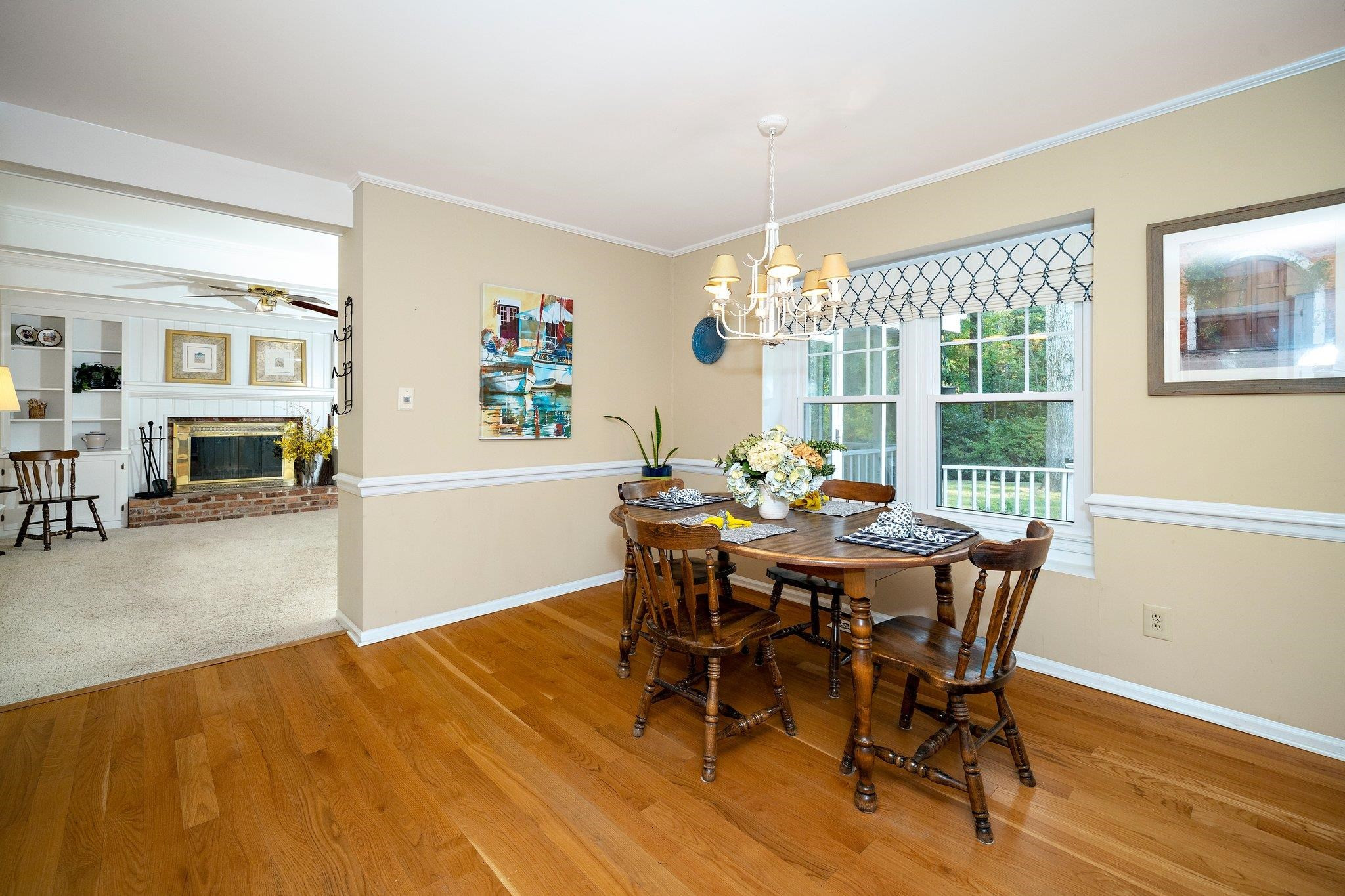 1512 Pony Run Road Raleigh, NC 27615 - Photo 15 of 39 Breakfast Area has Plenty of Room for Casual Dining for the Whole Family + Some! It overlooks the Deck, Private Backyard and Swimming Pool ... How Delightful!!! Breakfast Area