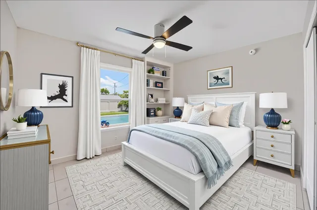 front view of a house with a house and a yard