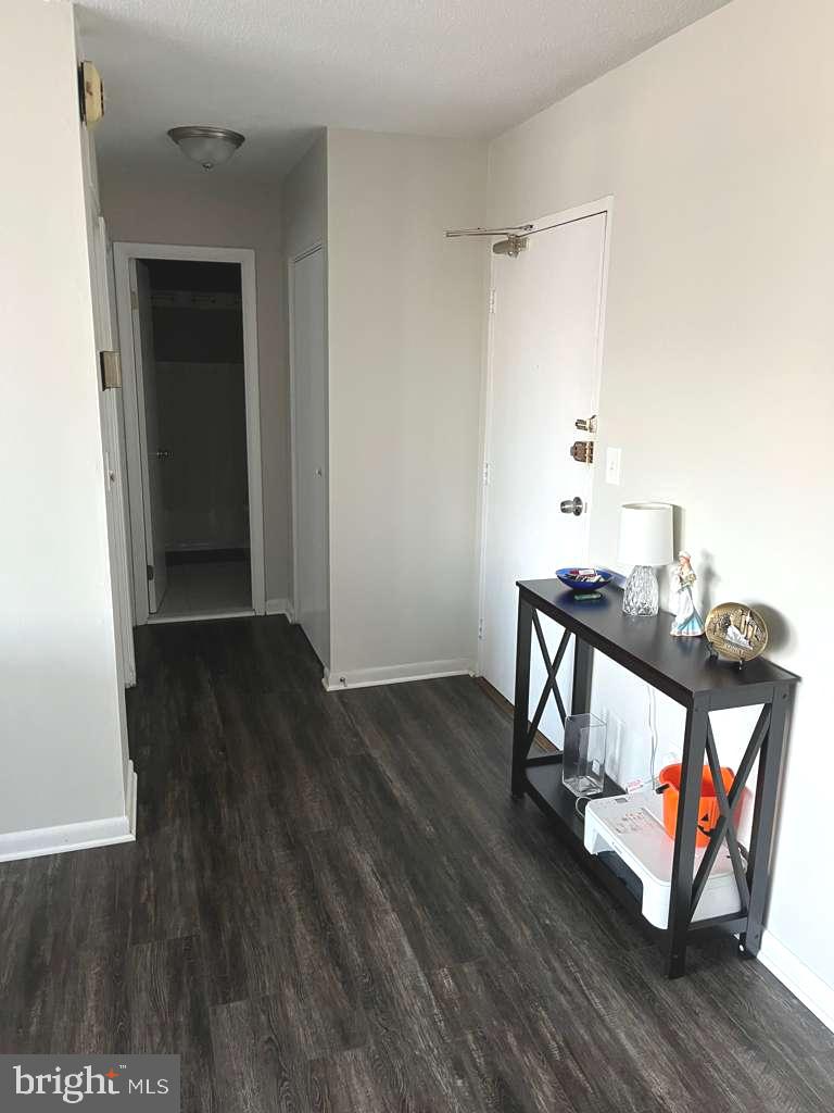 4410 Oglethorpe Street, Unit 201 Hyattsville, MD 20781 - Photo 3 of 13 a view of a hallway with wooden floor and furniture