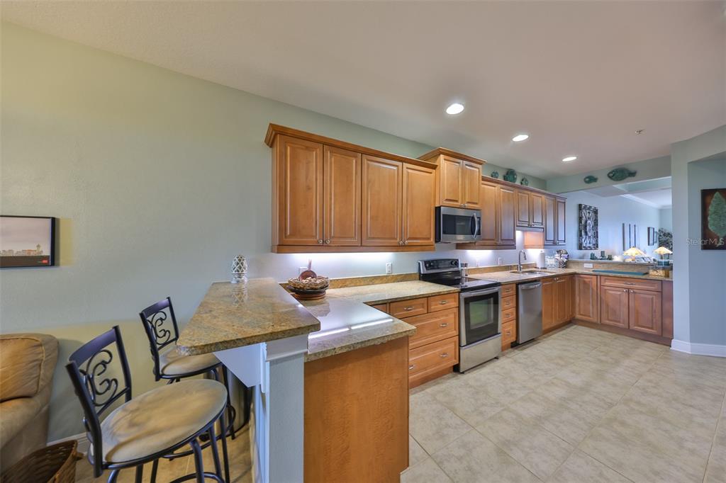 1030 Bellasol Way, Unit 302 Apollo Beach, FL 33572 - Photo 12 of 39 a kitchen with a sink cabinets and window