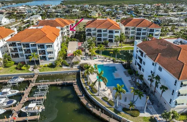 an aerial view of multiple house