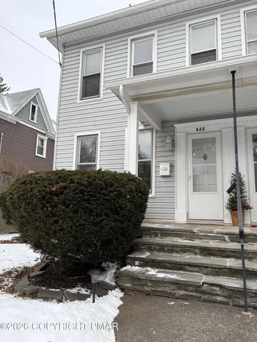 a front view of a house