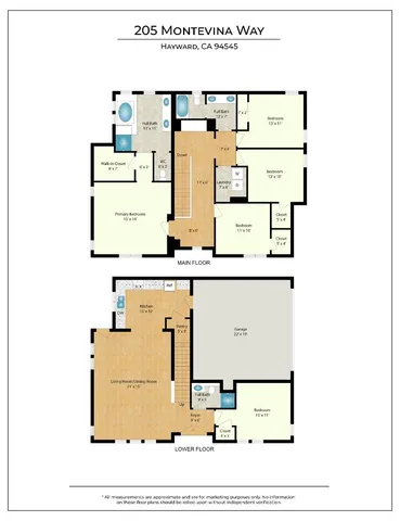 $1,066,000 | 205 Montevina Way, Hayward, CA 94545