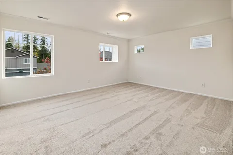 a view of small space with racks on the wall