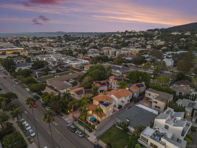 an aerial view of a city