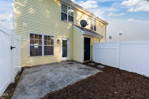 a view of backyard of house