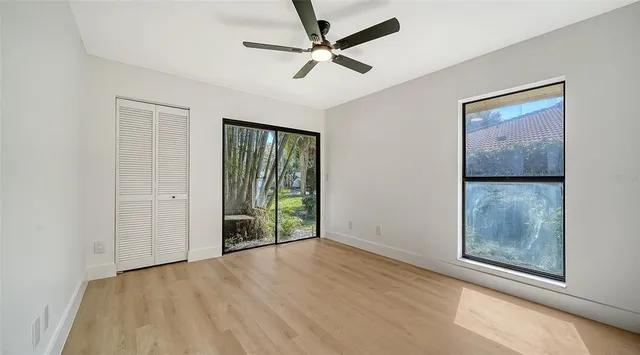 a view of a lake with houses