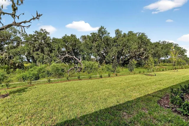 an aerial view of a house with a swimming pool