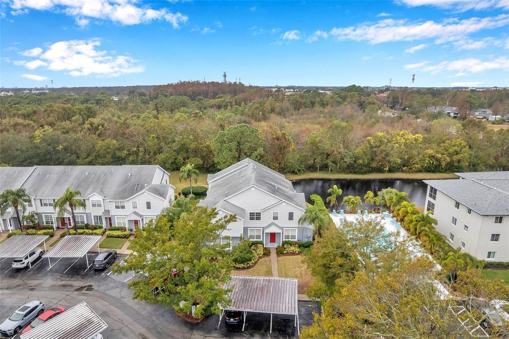 2739 Enterprise Road East, Unit 1 Clearwater, FL 33759 - Photo 19 of 20 an aerial view of a house with a lake view