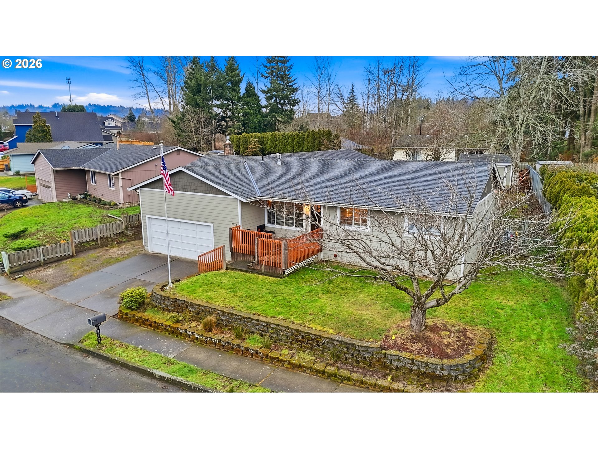 2073 Southeast Kane Avenue Gresham, OR 97080 - Photo 24 of 25 a aerial view of a house with a yard