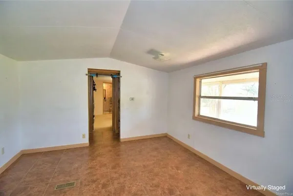 a view of an outdoor space with seating area