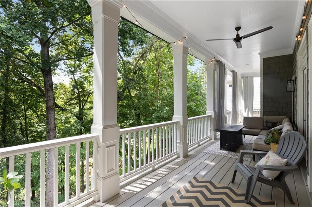 134 Prospector Ridge Dahlonega, GA 30533 - Photo 46 of 96 a view of a chair and tables in the balcony