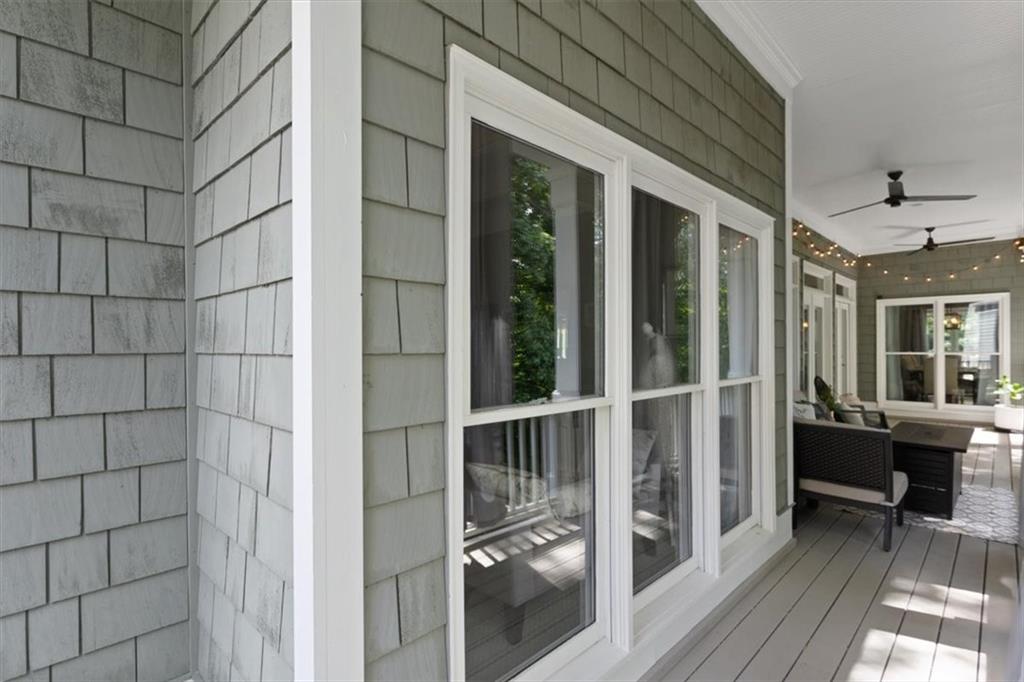 134 Prospector Ridge Dahlonega, GA 30533 - Photo 47 of 96 a view of a balcony with wooden floor and seating space